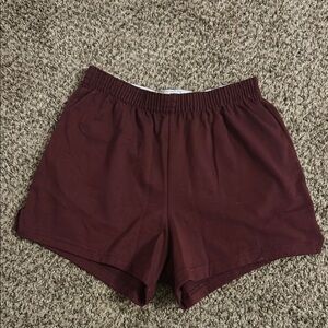 Red Athletic Shorts in Cotton Blend